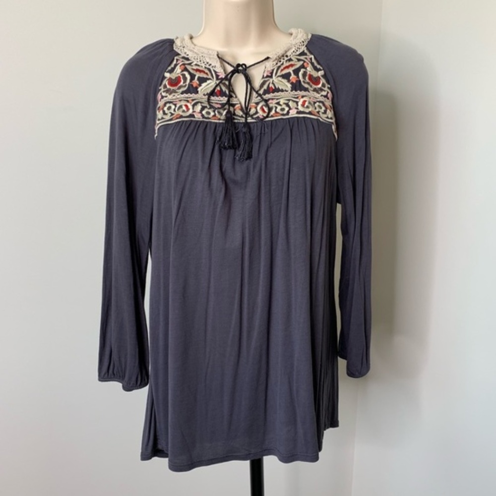 Anthropologie One September Nightingale Tassel Top - Picture 4 of 8
